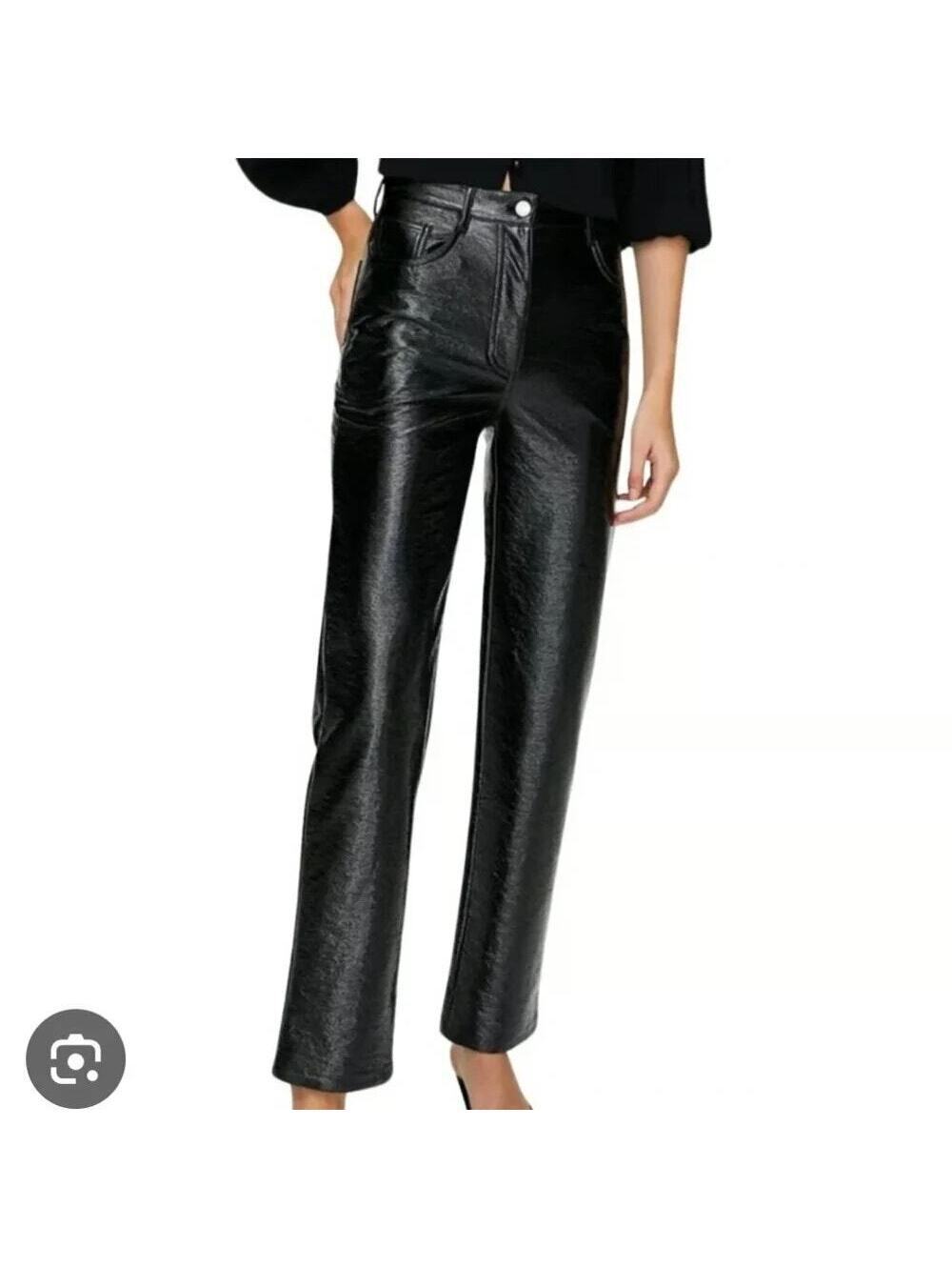 Wilfred EUC The Melina Women's Black Faux Leather Pants Size 4